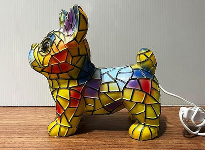 Dog lamp, 3D French Bulldog LED Table Lamp, Dyed Resin Desktop Night Lights,Cute Pet Dog Theme LED Table Lamps, Pet Themed Tabletop Decor (French Bulldog)
