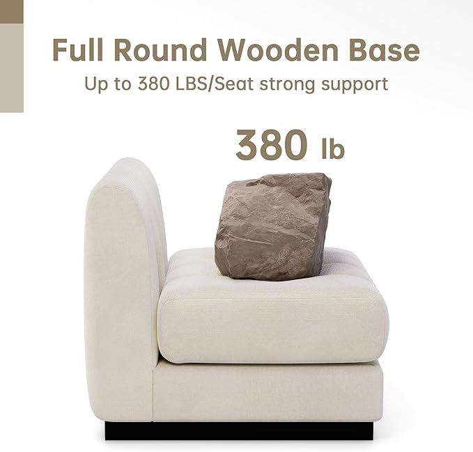 Morden Fort Oversized Sofa Couch Extra Deep Couch Modular Convertible Sectional Sofa Set Comfy Modern Sofas Couches for Living Room Apartment Bedroom Chenille