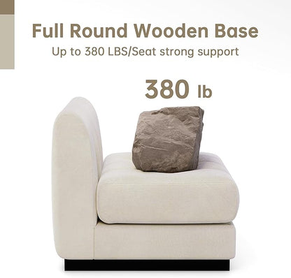 Morden Fort Oversized Sofa Couch Extra Deep Couch Modular Convertible Sectional Sofa Set Comfy Modern Sofas Couches for Living Room Apartment Bedroom Chenille