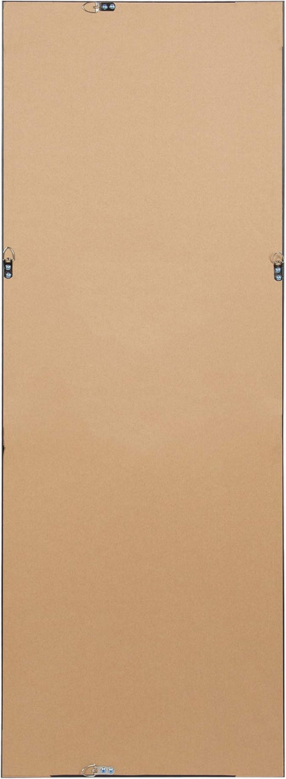 Kate and Laurel Calter Modern Framed Full Length Beveled Wall Mirror, 17.5x49.5 Black
