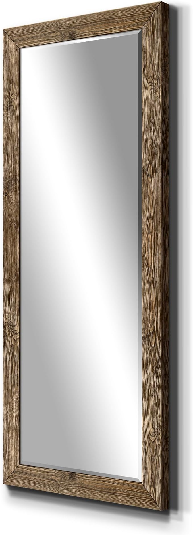 Barnwood Wood Full Length Mirror - Distressed Tonal Walnut (AR2-L05S)