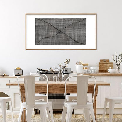 Abstract Line Framed Canvas Wall Art Set,Minimalist Black and White Wall Decor,Neutral Geometric Print,Modern Mid Century Boho Artwork for Living Room,Bedroom-20 x40