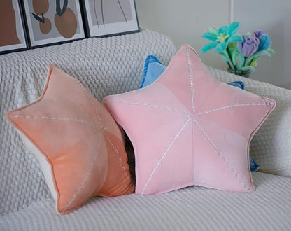 Starfish, Shell Plush Pillow, Car & Waist Cushion, Interesting Characteristic Chair Cushion (Star Pink, 19.6in)