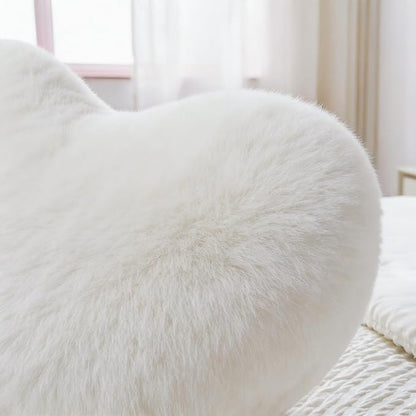 2PCS Throw Pillows Heart Pillow Home Decor Decorative Couch Pillows Bed Pillows Outdoor Pillows Valentine Gifts,White 9"*13"