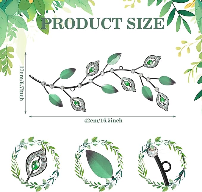 Cityelf 3 Set Crystal Leaf Wall Art Sculpture Iron Tree Leaves Branch Hanging Wall Décor Jeweled Bling Home Deor Acrylic Diamond Accent …