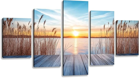 Landscape Framed Wall Art for Living Room Large Canvas Wall Art for Bedroom Scenery Office Wall Decor Wall Pictures Artwork Paintings Canvas Art Prints Home Decorations - 50" W x 24" H
