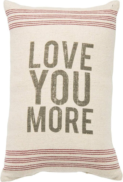 Primitives by Kathy 18293 Striped Pillow, 10" x 15.5", Love You More