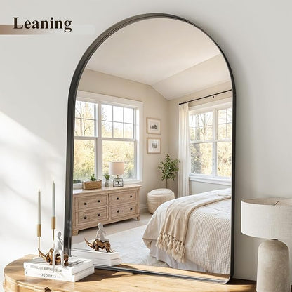 Arched Bathroom Mirror, 30"x40" Black Mirror for Wall Mounted Vanity Mirror for Over Sink with Tempered Glass, Aluminum Alloy Deep Frame, Farmhouse for Bedroom, Entryway, Living Room