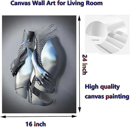 3D Wall Art Decor Artwork Figure Statue Modern Art Canvas Painting,Large Wall Art for Bathroom Bedroom Decoration