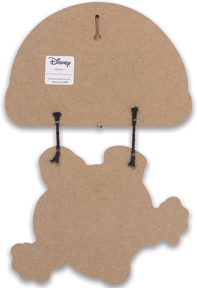 Open Road Brands Disney Lilo and Stitch Turn That Frown Upside Down Linked Hanging Wood Wall Decor - Fun Stitch Decoration for Kids' Bedroom or Play Room