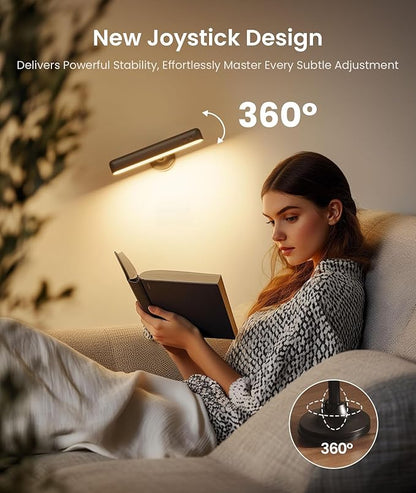 PopoIron Rechargeable LED Wall Sconces 7500mAh Battery Operated Wall Lamps for Bedroom, Touch and Remote Control, 3 Colors Wall Lights 360° Rotate Dimmable Brightness with 15 RGB Colors,Black 4 Pack
