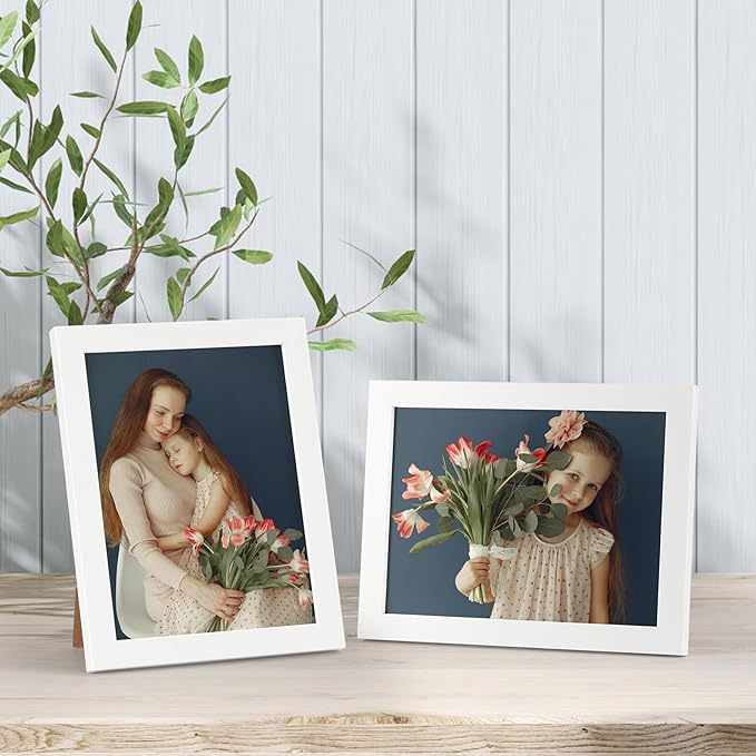 Giftgarden 6x8 Picture Frame White 6 x 8 Photo Frames Bulk for Wall or Tabletop Display, 12 Pack