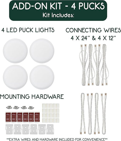 4 Puck ADD-ON Kit - for Use with VER-4PUCK-KIT Only - Not for Use with Other Lighting Kits