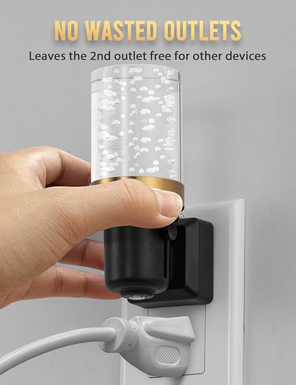 DORESshop LED Night Lights Plug into Wall, Modern Decorative Design Nightlights Plug in, Adjustable Brightness, Dimmable Night Light, Perfect for Adults' Bedroom, Hallway, Bathroom,Warm White