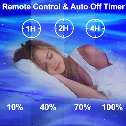 CIMELR Star Projector, Northern Galaxy Aurora Lights Projector with 33 Light Effects Bluetooth Speaker & White Noise, Remote Control Night Light for Bedroom, Room Decor, Gift for Kids Adults (White)