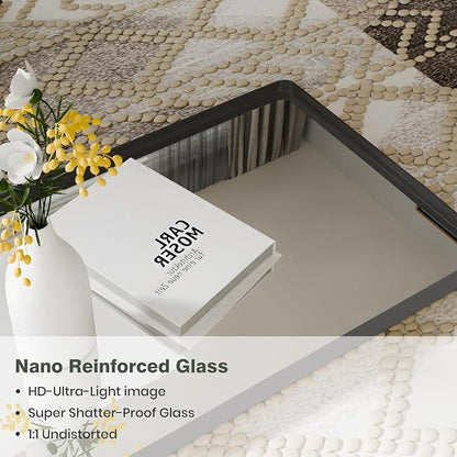 Anpark Rectangle Mirror Full Length 30" x 71" Large Floor Mirror Black Shadow Box Frame Wall Mounted for Home Decor Hanging Leaning Wall Full Body Dressing for Closet Bedroom