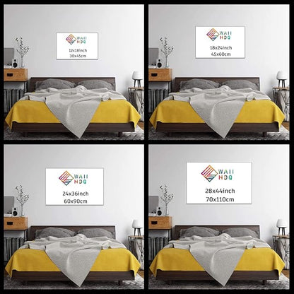 Yellow Flowers Wall Art for Bathroom Bedroom Living Room Office Abstract Print Canvas Home Decor Pictures Poster Large Painting Photo Framed Ready to Hang(28''H x 44''W)