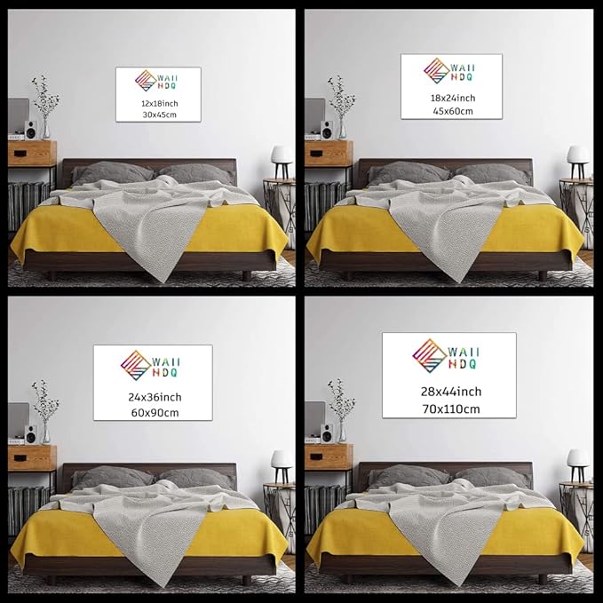 Yellow Flowers Wall Art Abstract Print Canvas Home Decor Pictures Poster for Bathroom Bedroom Living Room Office Large Painting Photo Framed Ready to Hang(12''H x 18''W)