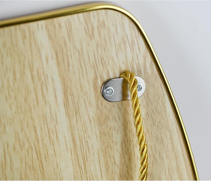 Irregular Rectangular Wall Mirror, 15.6x9.2-inch Gold Wall-Mounted Mirror, Modern Decorative Wall Mirror, Suitable for Bathrooms, Hallways, Entryways, and More (Gold)