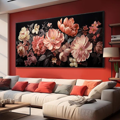 SDYA Modern Canvas Wall Print Botanical Wall Decor Large Wall Art for Dining Room 36"x70" Office Pictures Flower Artwork for Walls