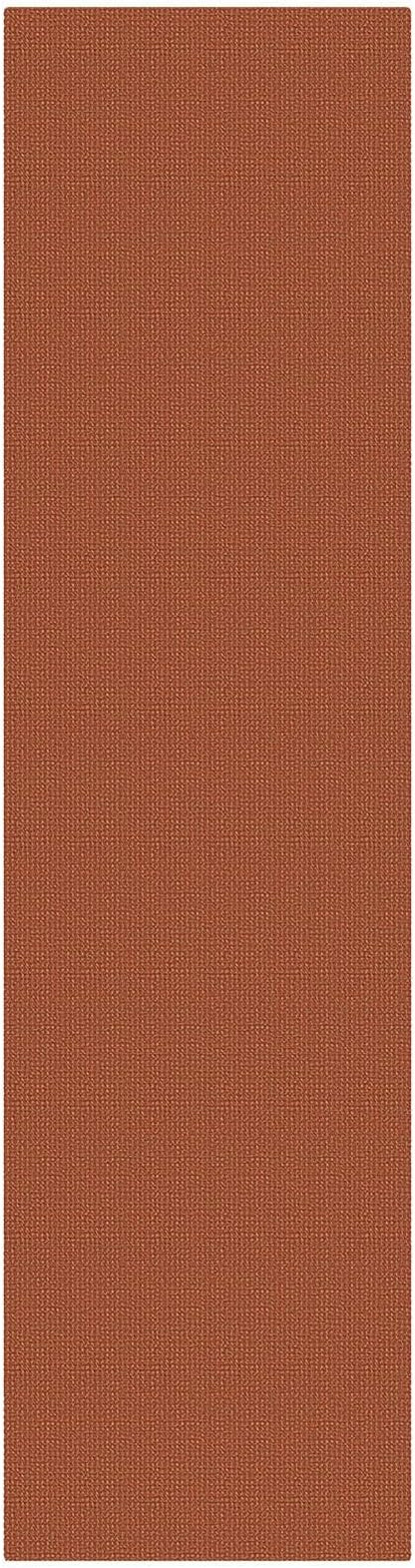 KOZYFLY Orange Runners Rugs for Hallway 3x10, Wide Washable Runner Rug, Woven Non Slip Kitchen Runner, Braided Entryway Rug, Floor Carpet for Entry, Aisle, Hall, Burnt Orange/Tan