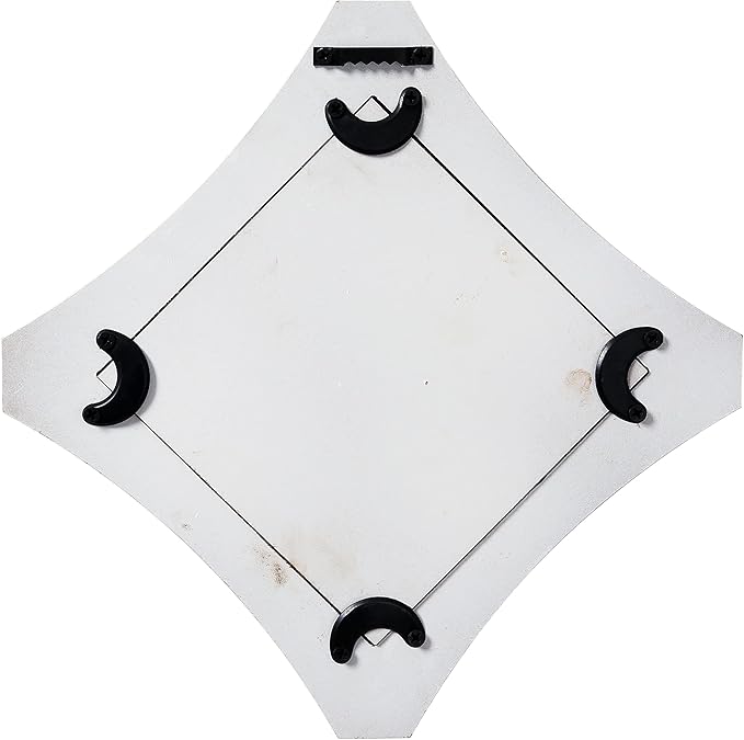 Farmhouse Small Decorative Mirrors for Wall Decor Living Room 7.9 inch, Hanging Distressed White Vintage Wood Frame Bedroom Mirror, Rustic Rhombus Wall Mounted Mirror for Home Decor