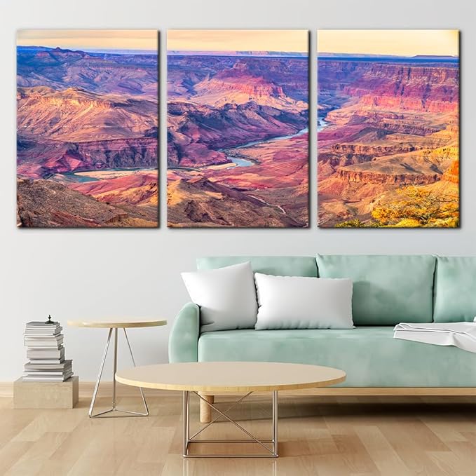 Pacimo Framed Canvas Print Wall Art Grand Canyon National Park Pictures Painting Prints on Canvas Nature Wilderness Landscape Wall Decor for Living Room Bedroom Office Ready to Hang - 20"x28"x3