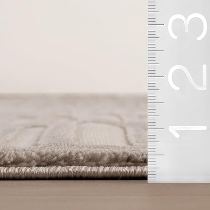Nuloom Kailani Abstract 4' x 6' Machine Washable Area Rug for Living Room Bedroom Dining Room, Grey