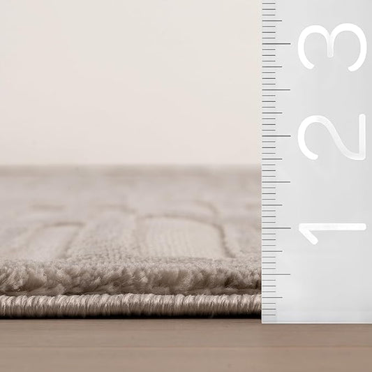 Nuloom Kailani Abstract 7' x 9' Machine Washable Area Rug for Living Room Bedroom Dining Room, Grey