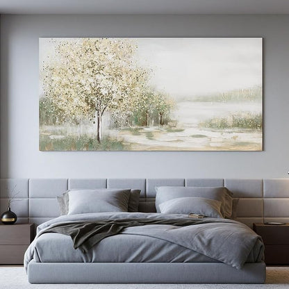 Canvas Wall Art Decor Oversized Green Wall Art for Living Room Natural Landscape Wall Art Decor Canvas Art Wall Decorations Large Wall Art Prints For Walls Home Office Wall Decor 35"X70"