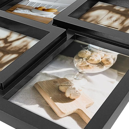 HELLO LAURA - Photos Collage Frame for Wall 18 Opening Picture Frames in 4x6 Inch Photo Frames Collage for Wall Decor for Family Friends Gifts for Home Living Room - Classic Black