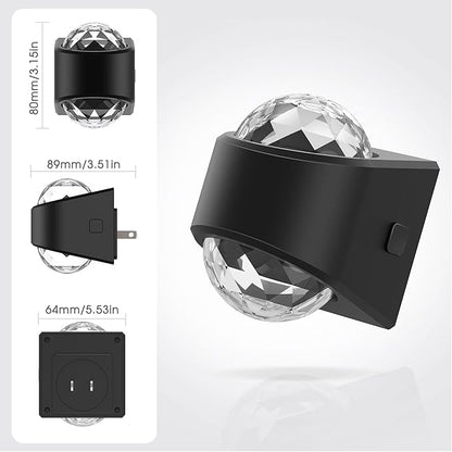 Night Lights Plug into Wall, Star Projector for Bedroom, Night Light Projector for Kids, 9-Color RGB Galaxy Nightlight with Dusk to Dawn Sensor for Bathroom, Home Gaming Room Decor, Home Decor