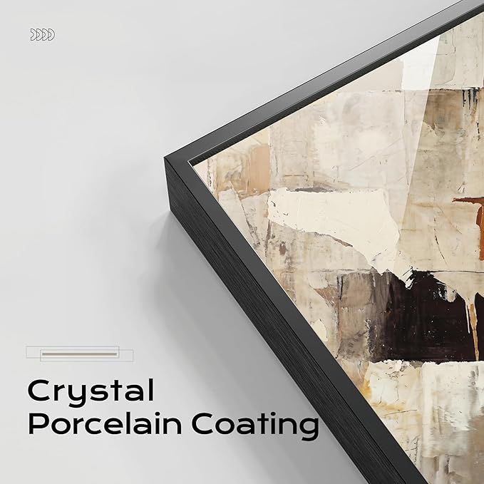 susimond Modern Abstract Wall Art 24x48 Inch Large Wall Art for Living Room with Aluminum Frame Horizontal Wall Art Waterproof Crystal Artwork for Walls for Sofa Fireplace Bedroom Office Hotel