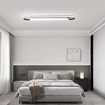 4Ft Modern Hallway Ceiling Lights, 6500K Acrylic Linear Ceiling Lamp,65W Metal LED Ceiling Light Fixture,Kitchen Dining Living Room Laundry, Garage Cloakroom Lighting (48Inch)