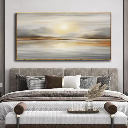 Framed Wall Art Abstract Seascape Canvas Printing Wall Decor Artwork for Living Room Bedroom Dining Room Home Office Decor 30x60inch