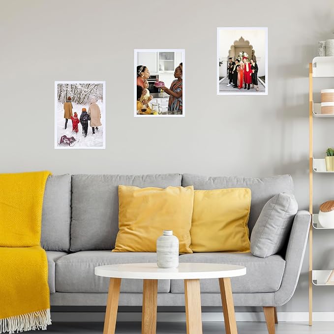 JCJMY 10x14 Picture Frame Set of 6 for 30 x 40cm Diamond Painting Art, Wall Mounting Horizontally or Vertically, 10 x 14 Wall Gallery Poster Photo Frame with Shatter Resistant Plexiglass,6 Pack, White