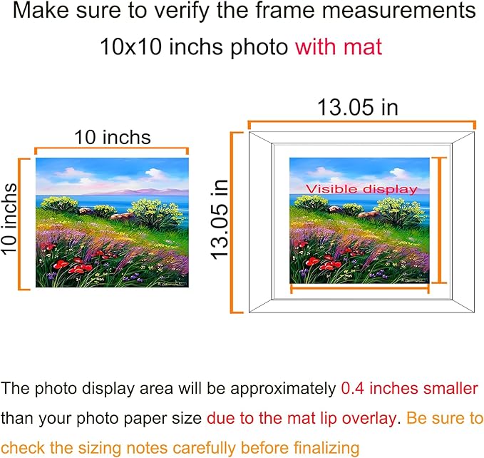 BESCRCL 12x12 Picture Frame Black Set of 6, Diamond Art Painting Frames Display Photo 10x10 or 12 x 12 without Mat, Wall Hanging Frame with Plexiglass