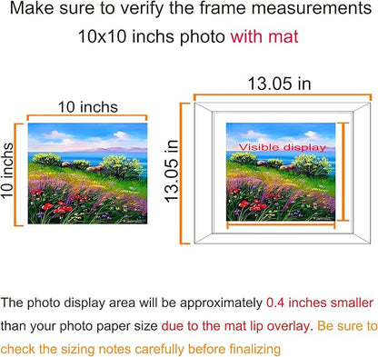 BESCRCL 12x12 Picture Frame Black Set of 6, Diamond Art Painting Frames Display Photo 10x10 or 12 x 12 without Mat, Wall Hanging Frame with Plexiglass