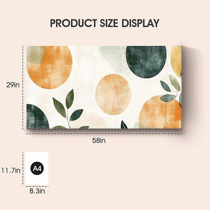 Iallbin Abstract Canvas Wall Art, Large Wall Art for Living Room, for Wall Modern Paintings Wall Decor Living Room (Abstract, Orange and beige, 58L x 29W)