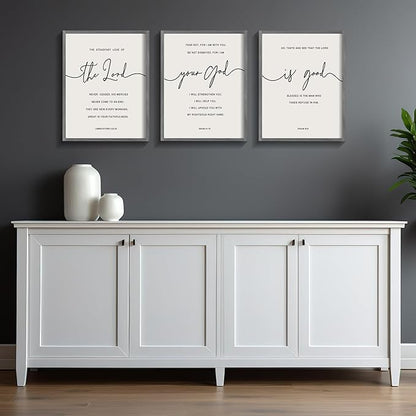 Heiple The Lord Your God Is Good Wall Decor 11"x14" Framed Wooden Wall Sign for Home Decor Farmhouse Vintage Rustic Living Room Minimalist Christian Wall Art (Gray, 11”x14”)