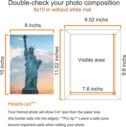 SESEAT 8x10 Picture Frames Rustic Brown Wall Mounting or Tabletop Display, 6PCS