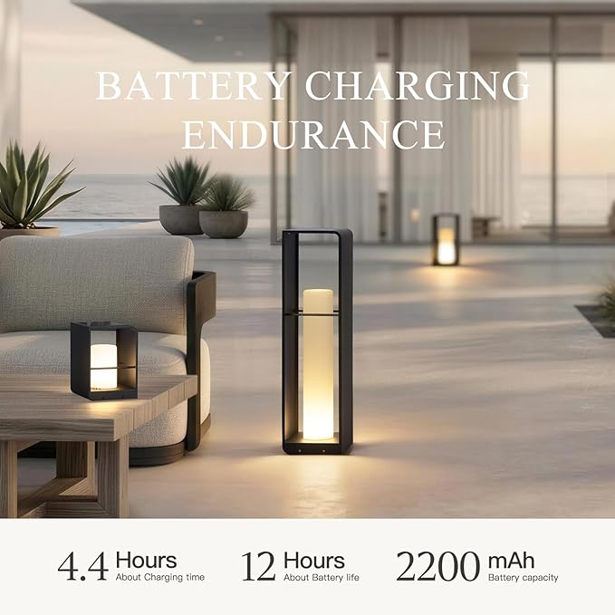 Solar Lanterns Outdoor Waterproof, Led Corner Floor Lamp Dimmable, Smart Outdoor Lantern, Remote Control Floor Lamp Modern Design, Patio Lantern with Warm White Lights for Table Porch Garden Yard