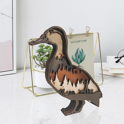 Laozai Wooden Forest Animals Duck Decor Cabin Rustic Decor Wall Decorations Mountain decor for Bedroom Living Room Table Decorative