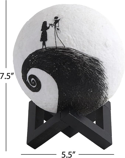 The Nightmare Before Christmas Spiral Hill LED Mood Light, Color Changing Decorative Lamp Featuring Jack Skellington,Battery Operated Tabletop Light
