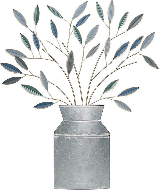 Hosley Metal Dimensional Wall Art Vase- 24" High. Ideal Gift for Weddings, Special Occasion, Home Decor, Party, Spa, Votive/LED Gardens, Home Office O9