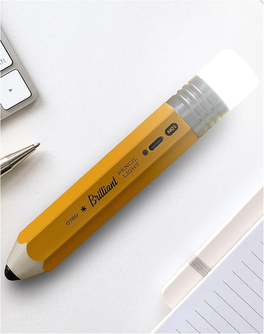 Suck UK - Pencil Light | Table Lamp & Rechargeable Lamp | Desk Accessories & Desk Lamps Office | Cordless Lamp & Bedside Table Lamp | Tables for Bedroom & Office Accessories | Yellow