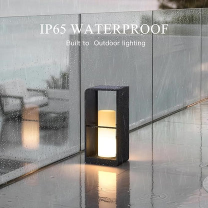 Modern Floor Lamp with Remote (Adjustable Brightness), Dusk to Dawn Outdoor Solar Lanterns Waterproof IP65, Unique Floor Lamps, 3000K Solar Outdoor Lamp for Patio Backyard Garden Deck Decoration