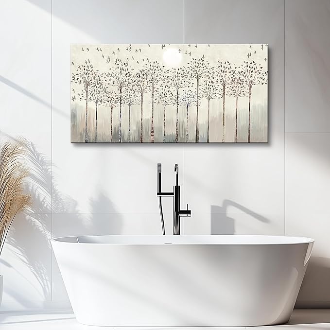 Canvas Wall Art For Living Room Trees And Birds Abstract Paintings Kitchen Wall Decor Office Canvas Prints Artworks Pictures Wall Decorations For Bedroom,Large Size Fashion Modern Home Decoration