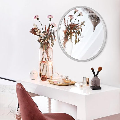 Mirrors for Wall Mirror Sliver Metals Framed Round Farmhouese Bathroom Mirror Ative Hanging Mirror for Bedroom Vanity Entryway