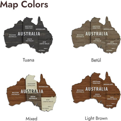 Colorfull Worlds, Multilayer 3D Wooden World Map, Travel Map States and Capitals, Wall Decor For New House, Gift For Travelers, Office Decor, Birthday Present,Living Room Decoration (L, Mixed)